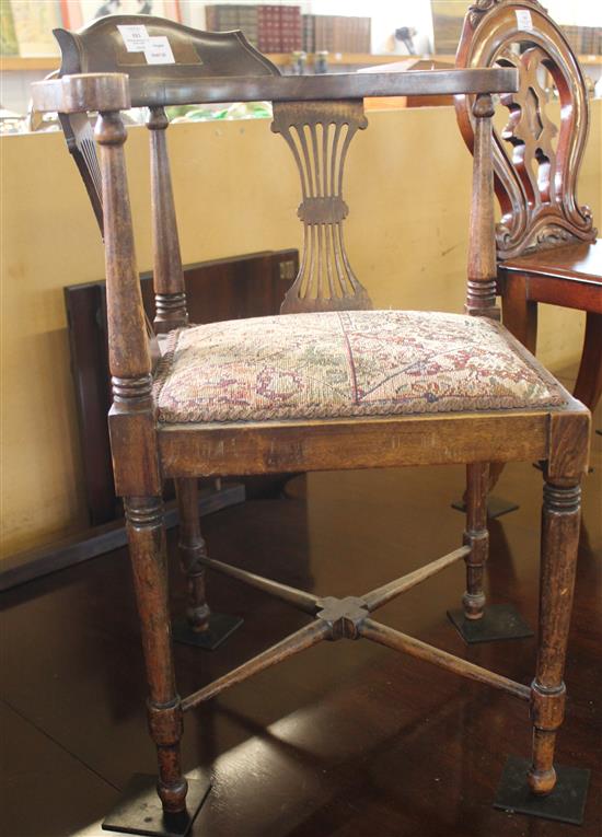 Edwardian mahogany tub shaped chair